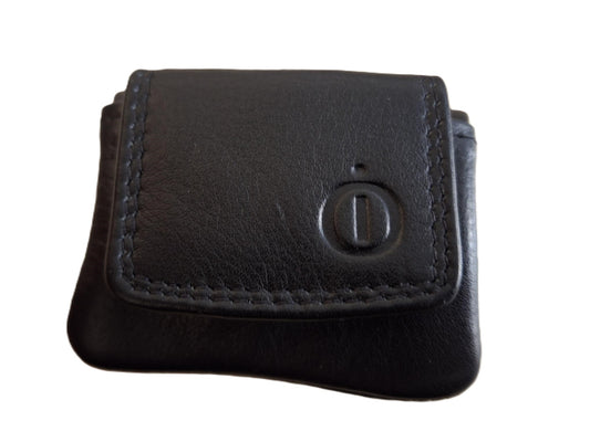 Oi zwart lederen BH Portemonneetje / allerkleinste mini beursje / portemonneetje om aan bh-bandje te bevestigen / zwart leer / 340
