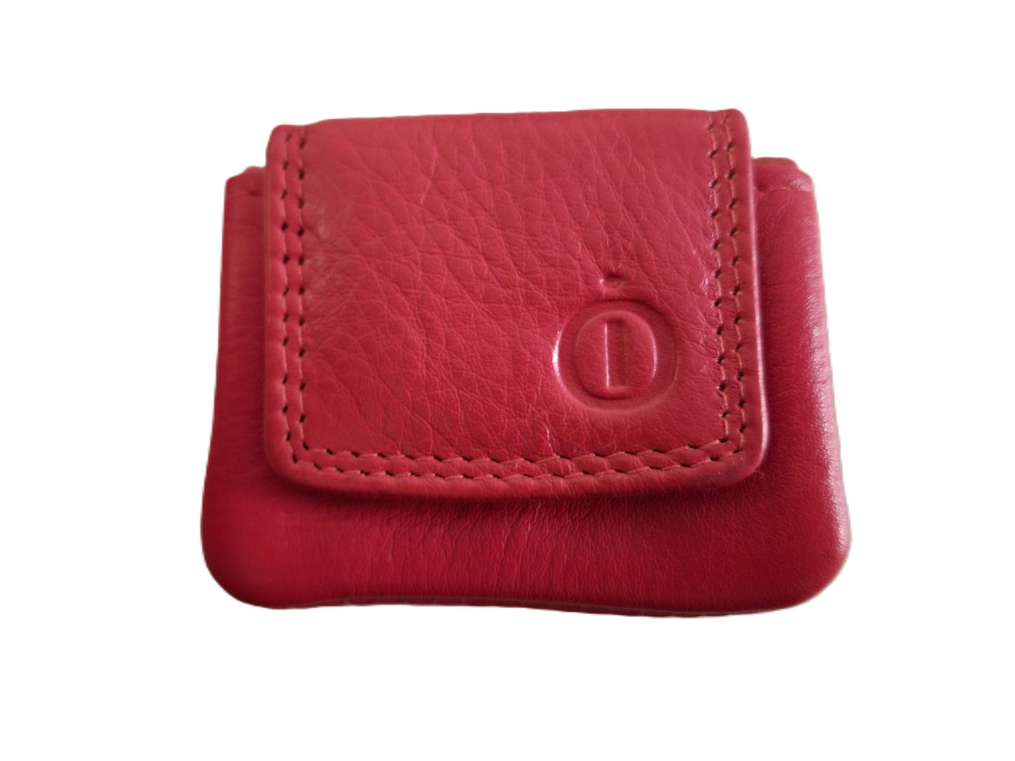 Oi rood lederen BH Portemonneetje / allerkleinste mini beursje / portemonneetje om aan bh-bandje te bevestigen / rood leer / 340R