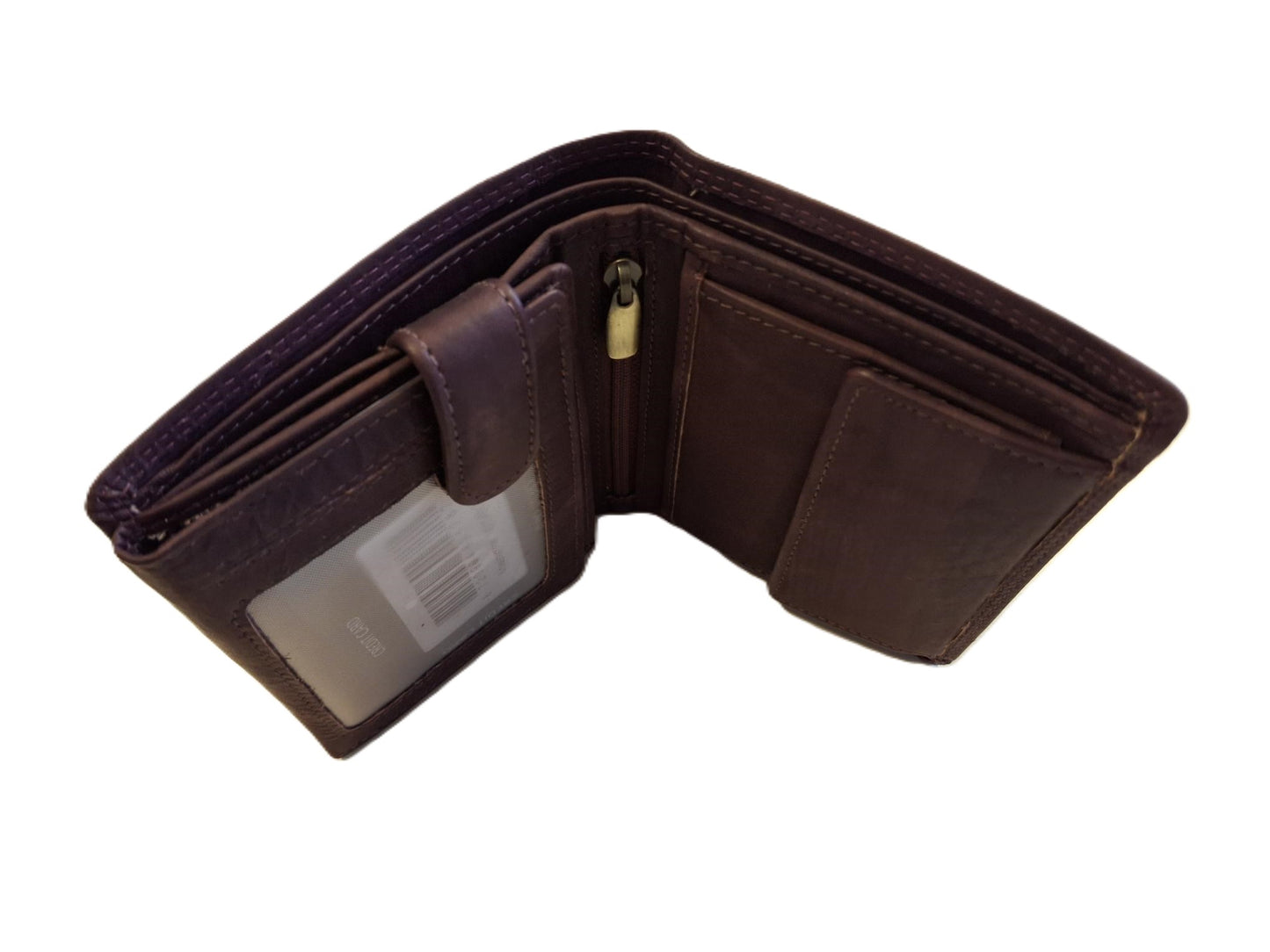 OI bordeaux rode lederen heren portemonnee / bordo rode leren billfold hoog model / beurs voor veel pasjes / RFID SAFE / bordo rood leer / 104ROBR