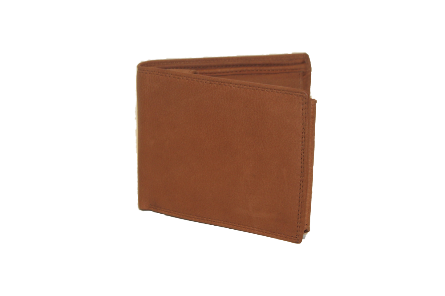 OI leren heren billfold / portemonnee laag model / anti skim / cognac 102VC