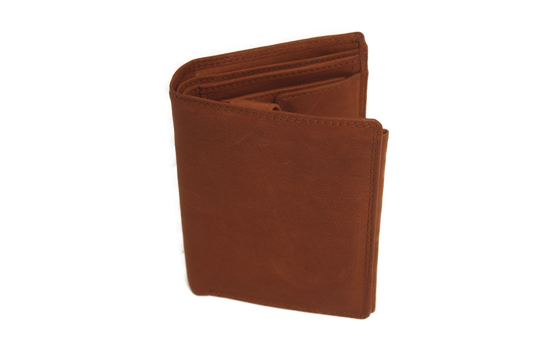 OI Heren billfold hoog 11 Pasjes / anti skim/ camel/cognac 104VC