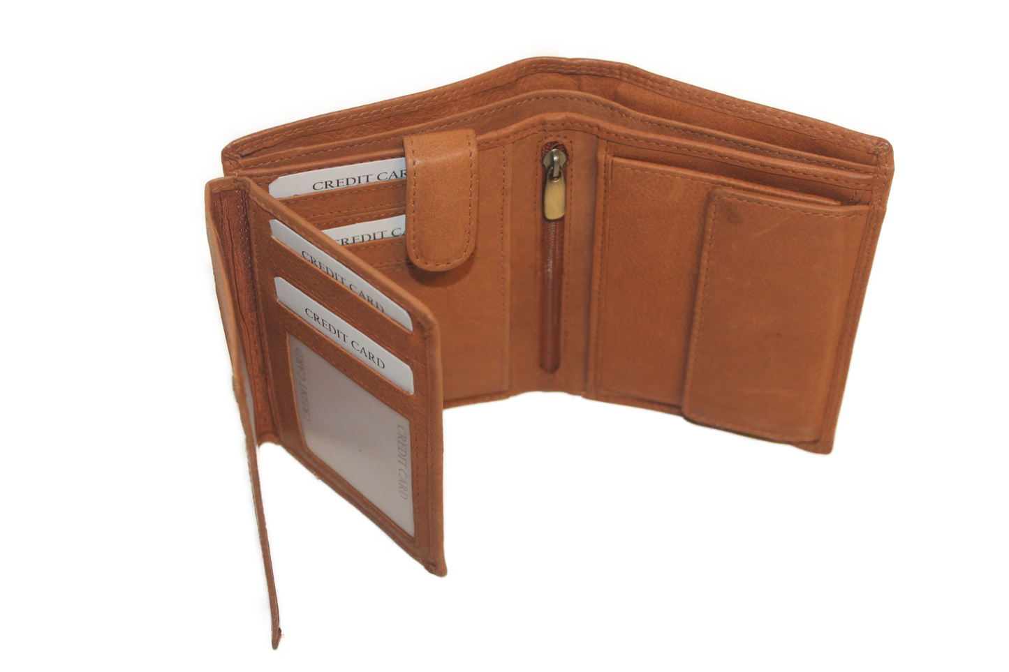 OI Heren billfold hoog 11 Pasjes / anti skim/ camel/cognac 104VC