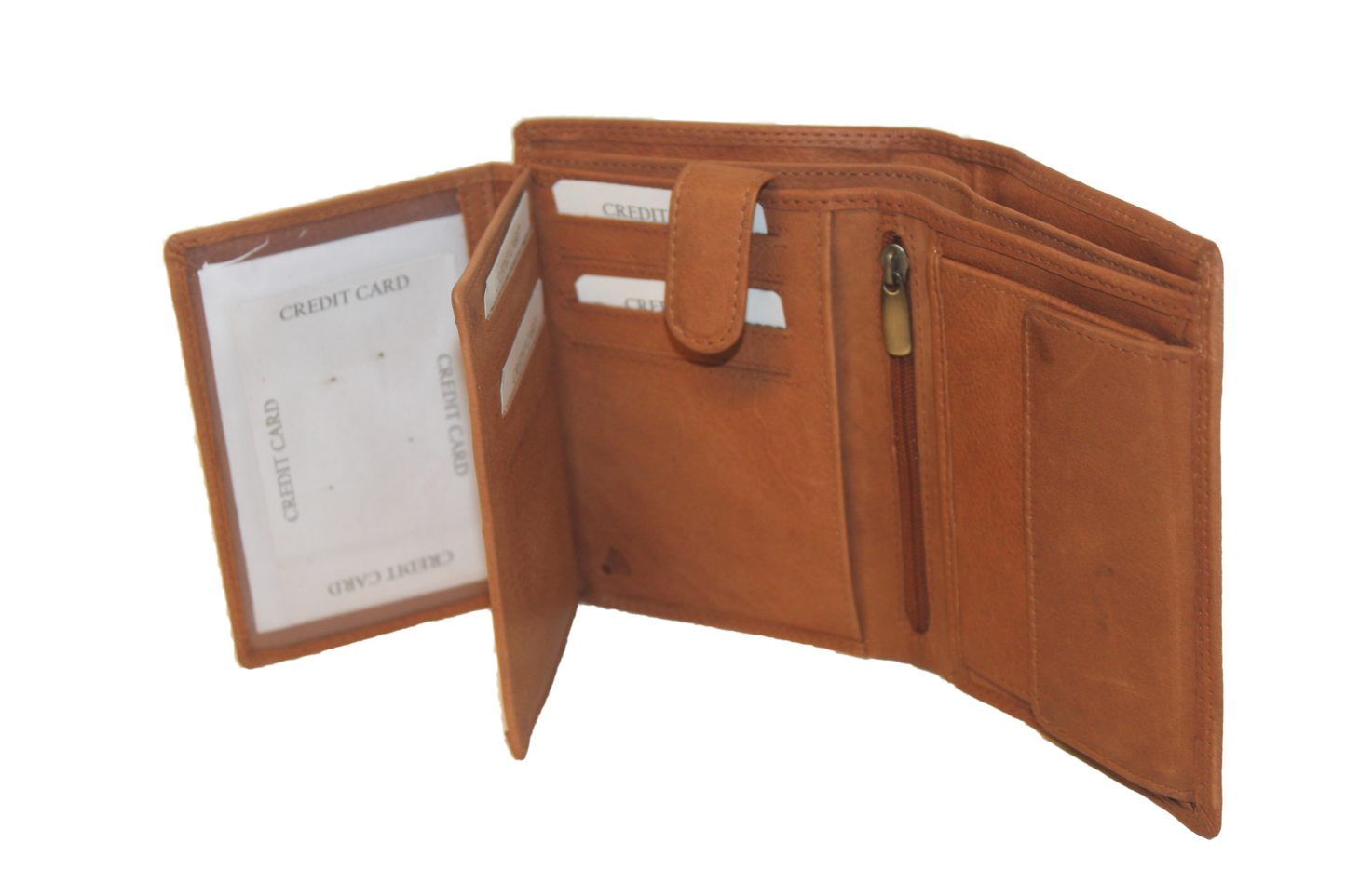 OI Heren billfold hoog 11 Pasjes / anti skim/ camel/cognac 104VC