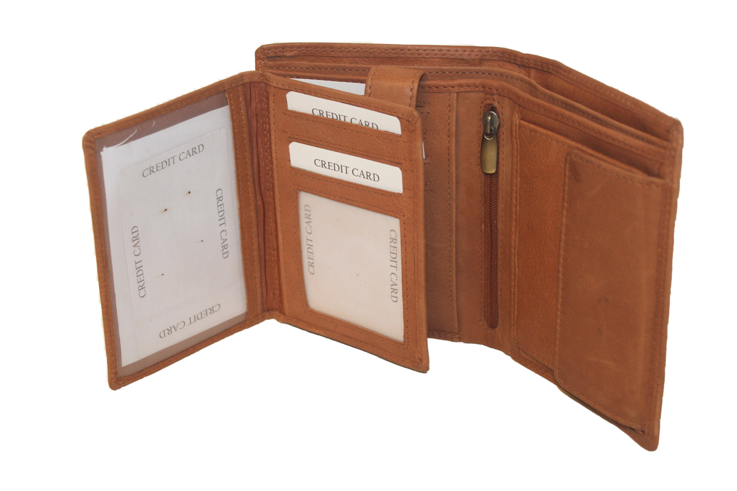 OI Heren billfold hoog 11 Pasjes / anti skim/ camel/cognac 104VC