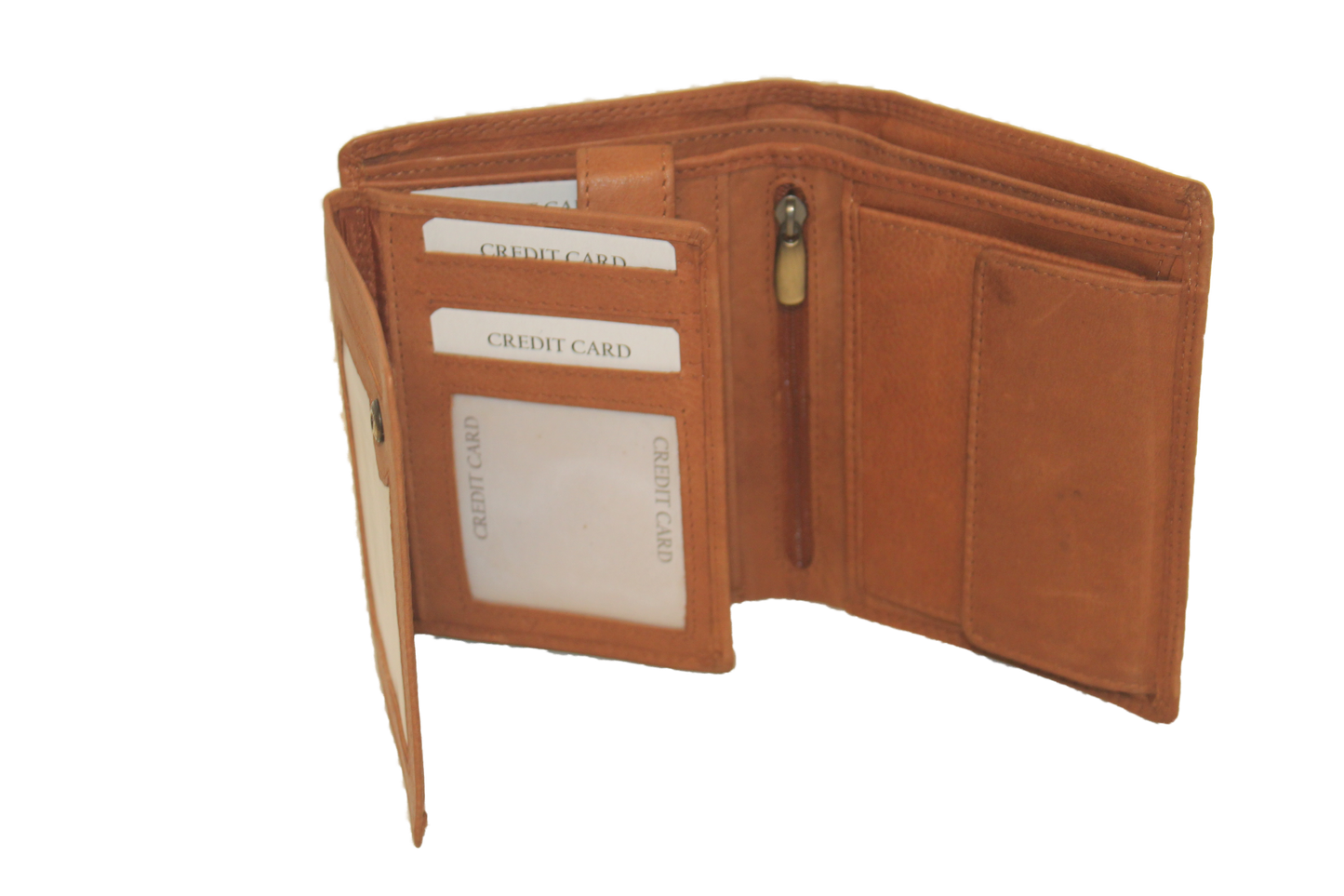 OI Heren billfold hoog 11 Pasjes / anti skim/ camel/cognac 104VC