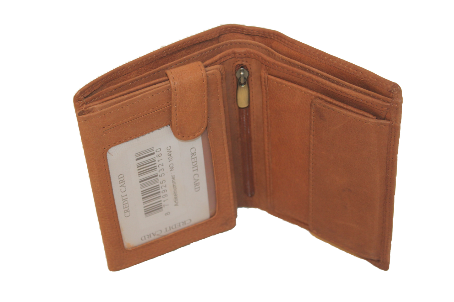 OI Heren billfold hoog 11 Pasjes / anti skim/ camel/cognac 104VC