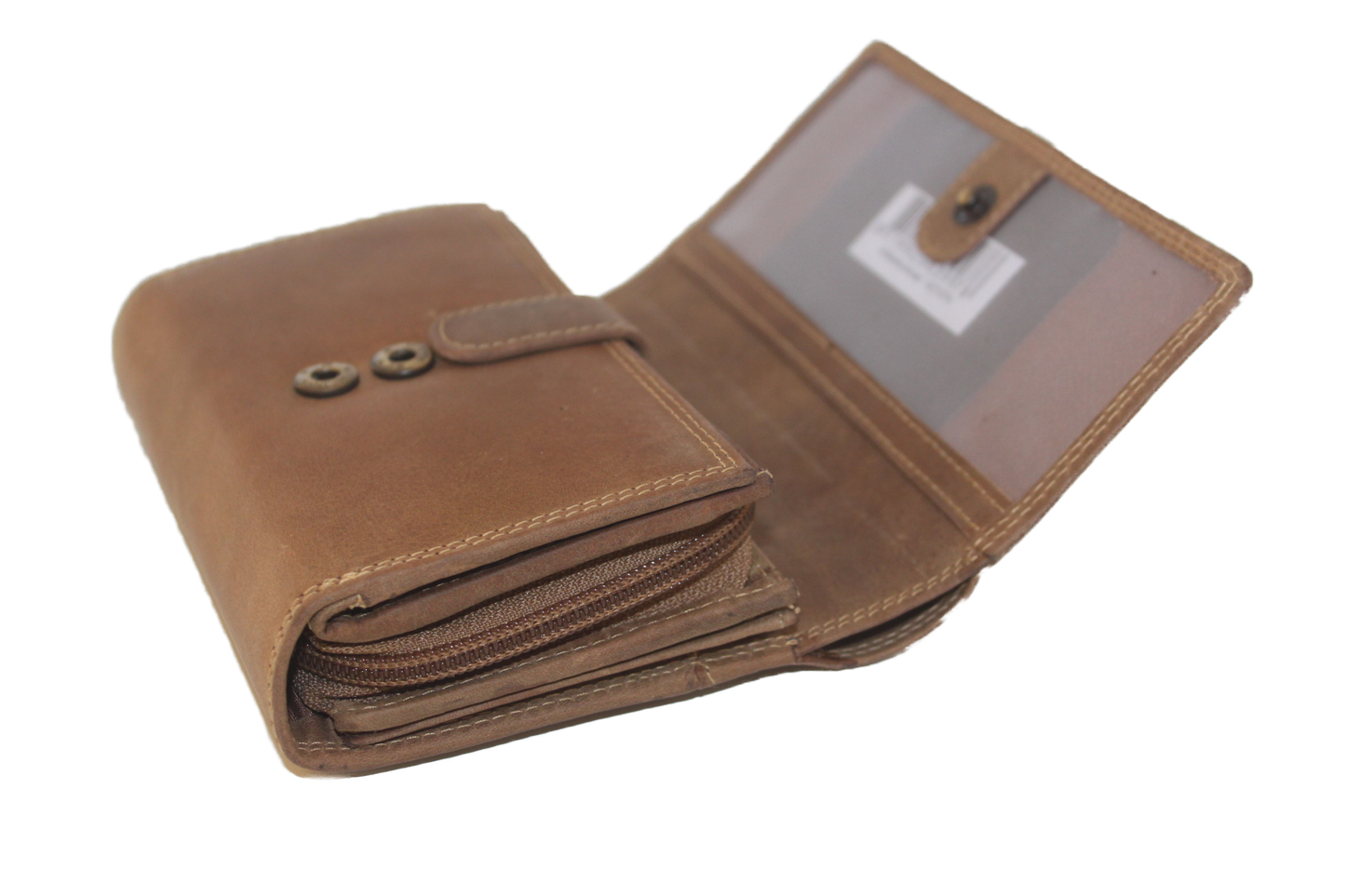 OI Overslag portemonnee uitgebreid Groot Hunter bruin / Anti skim 107H