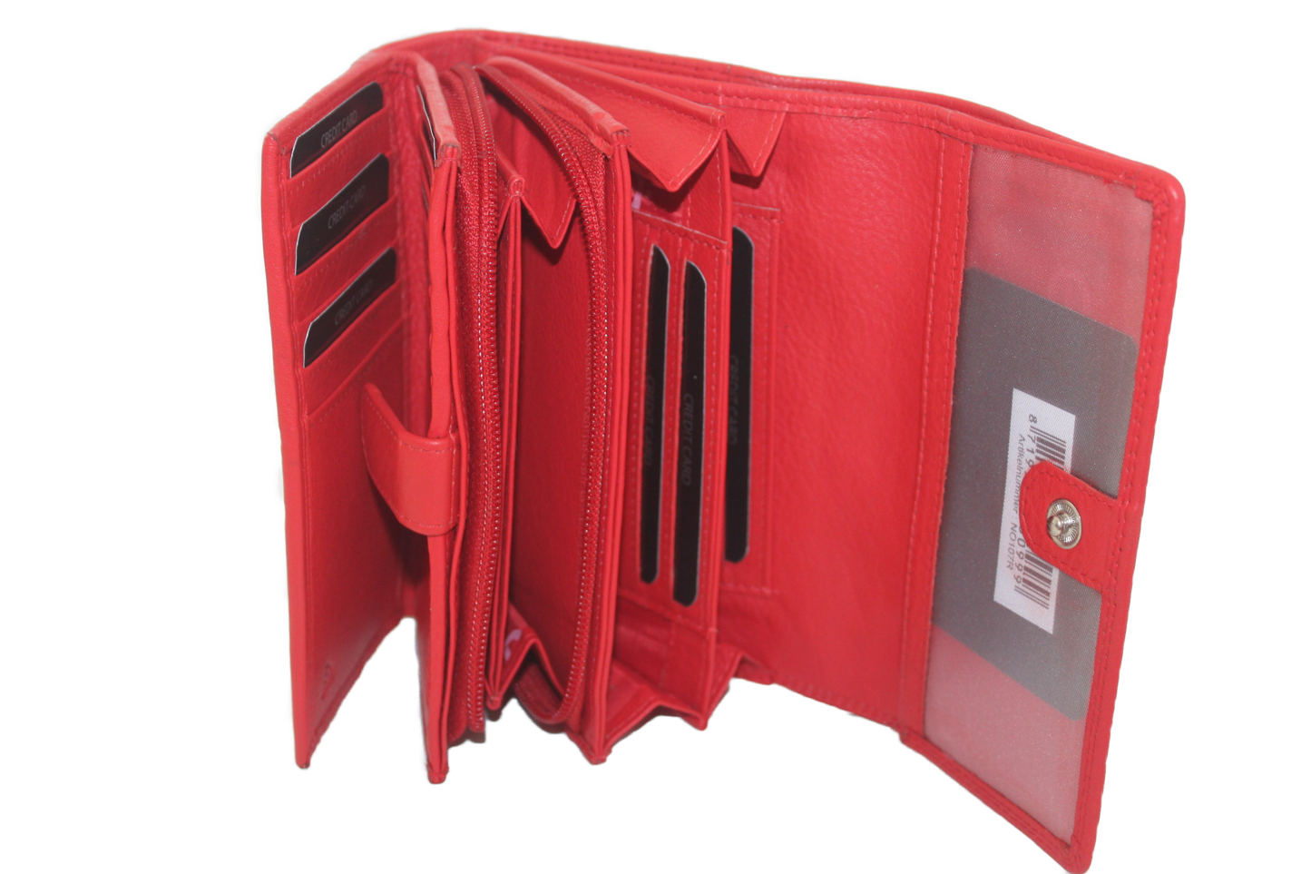 OI Overslag portemonnee uitgebreid Groot Rood / Anti skim 107R
