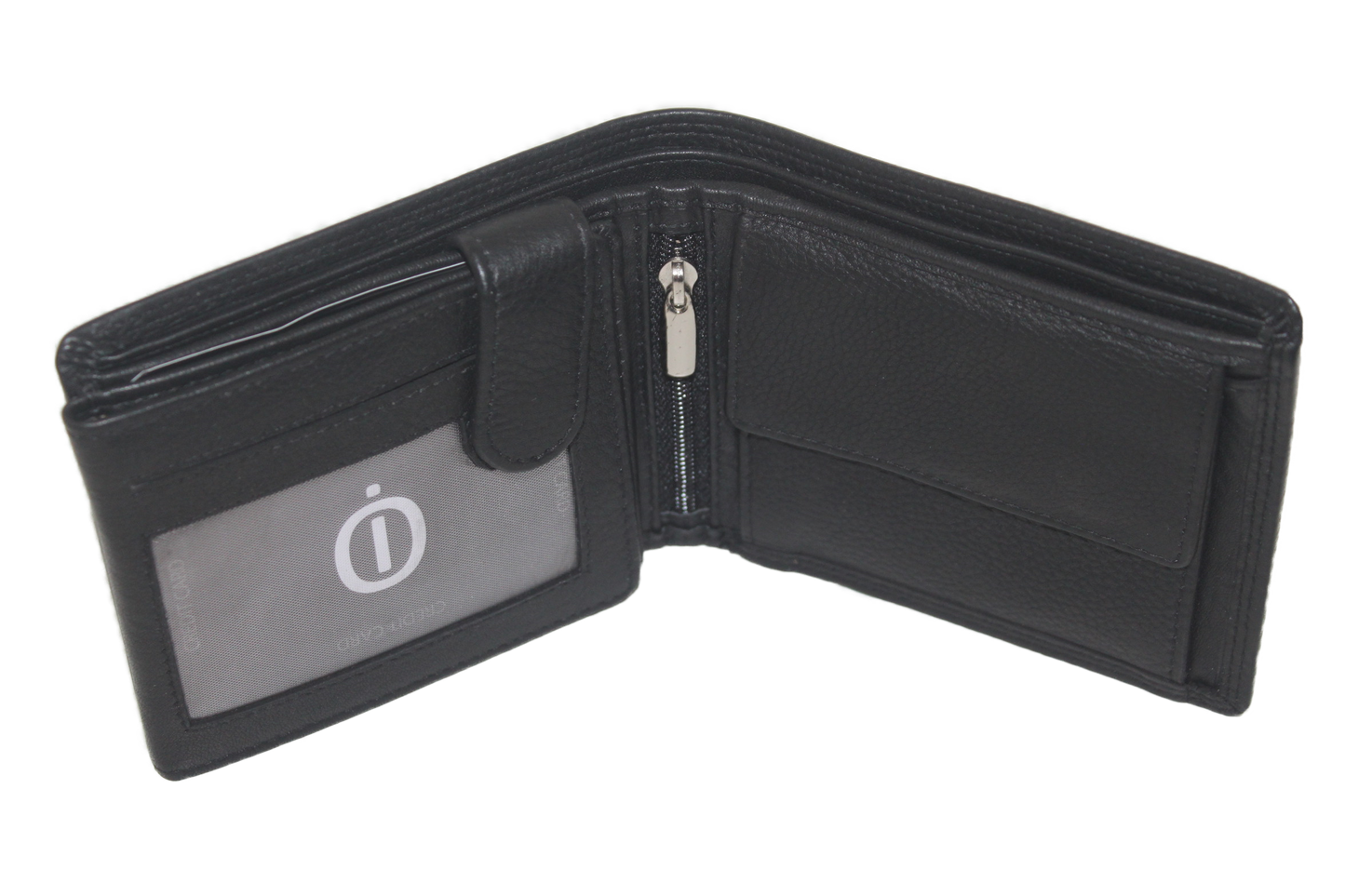 OI Heren billfold laag 17 pasjes zwart / anti skim 111