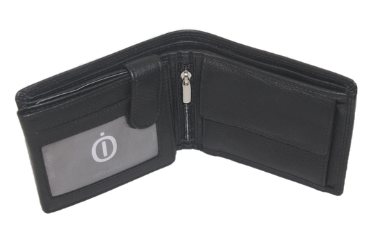 OI Heren billfold laag 17 pasjes zwart / anti skim 111