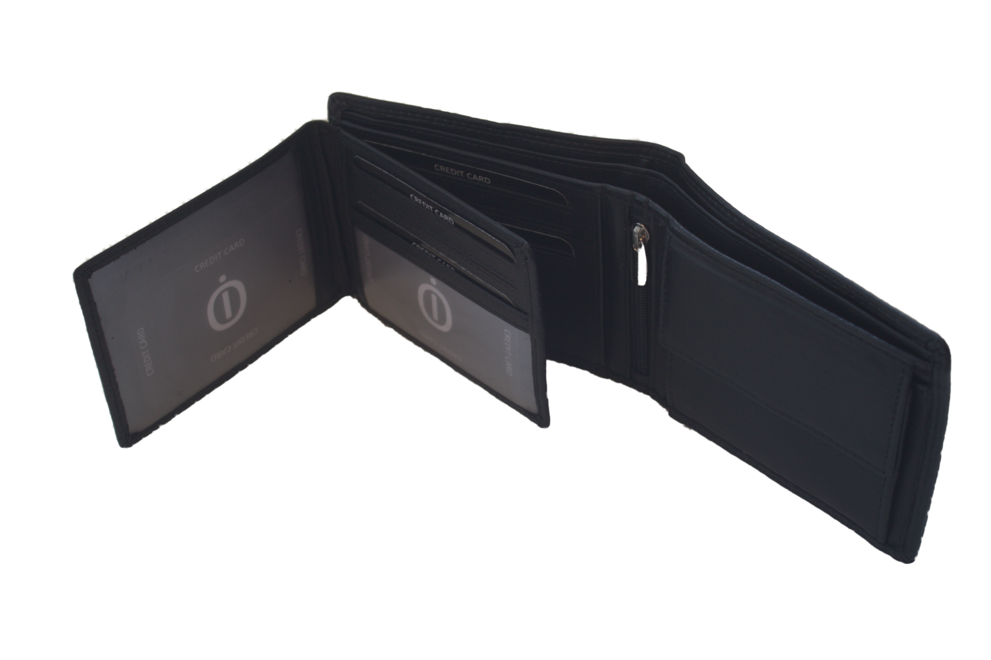 OI Heren billfold laag 11 pasjes / zonder drukker / zwart / Anti skim 114