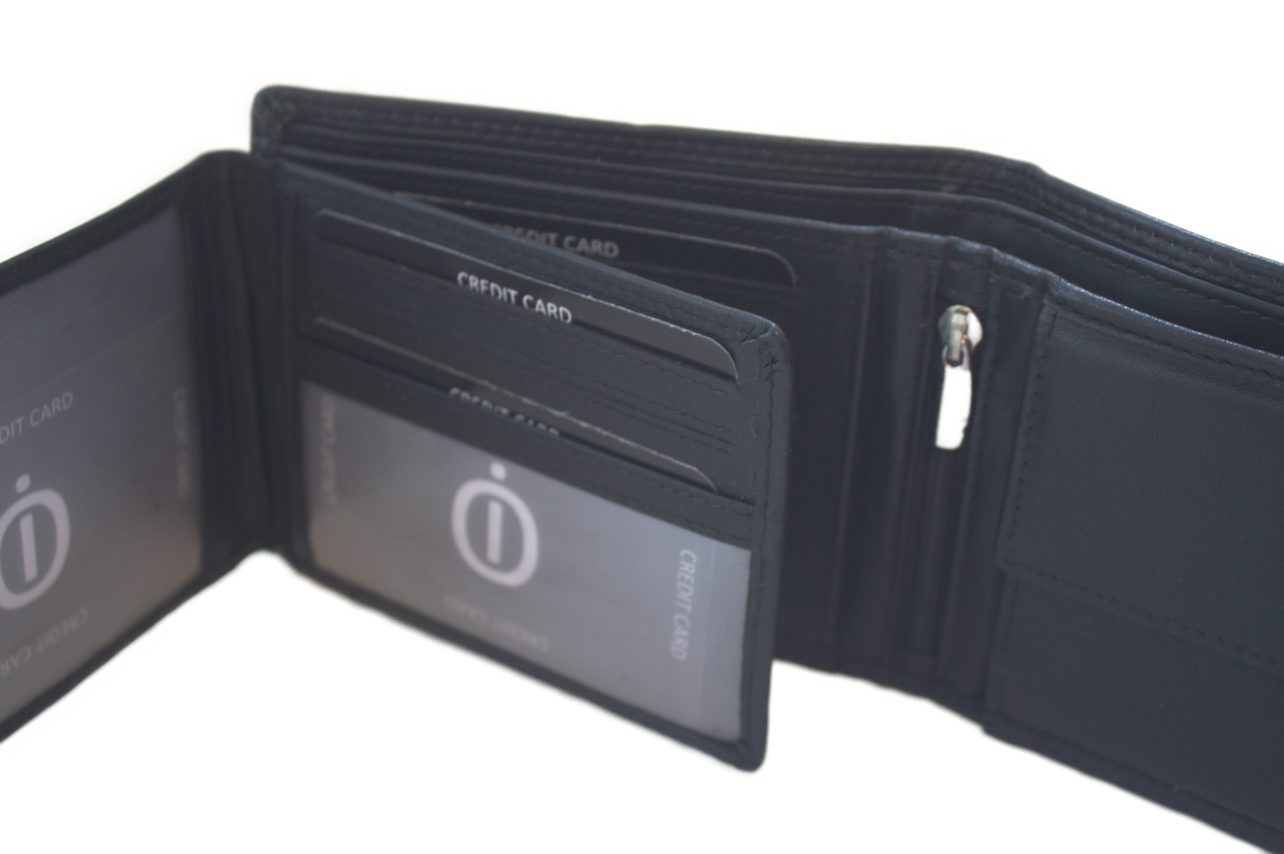 OI Heren billfold laag 11 pasjes / zonder drukker / zwart / Anti skim 114