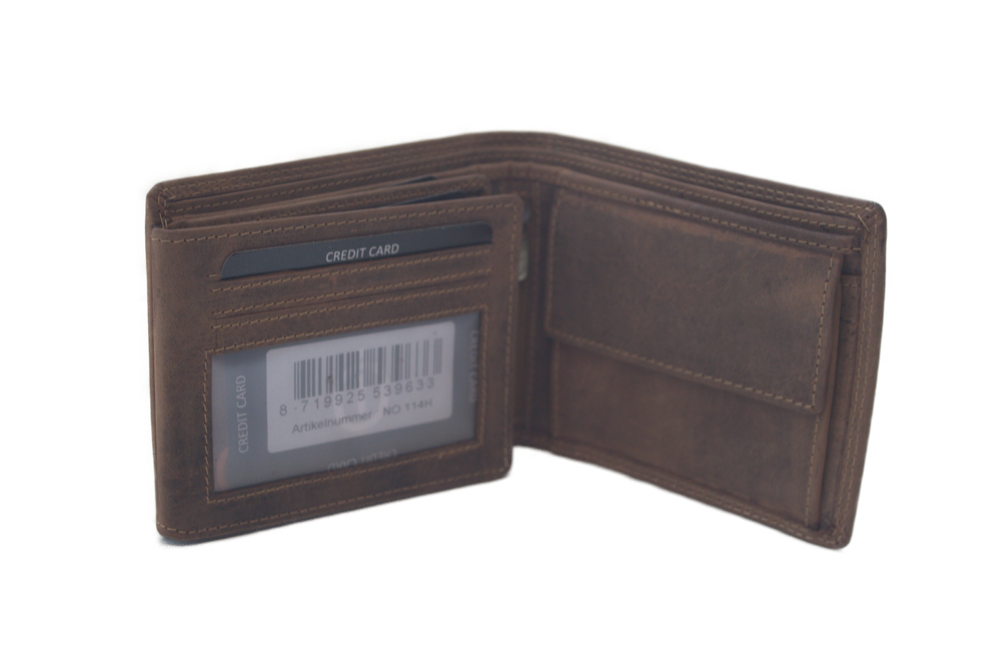 OI Heren billfold laag 11 pasjes / zonder drukker / Hunter / Anti skim 114H