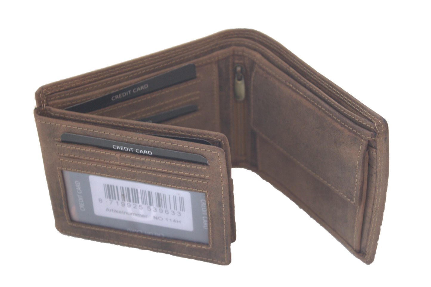 OI Heren billfold laag 11 pasjes / zonder drukker / Hunter / Anti skim 114H