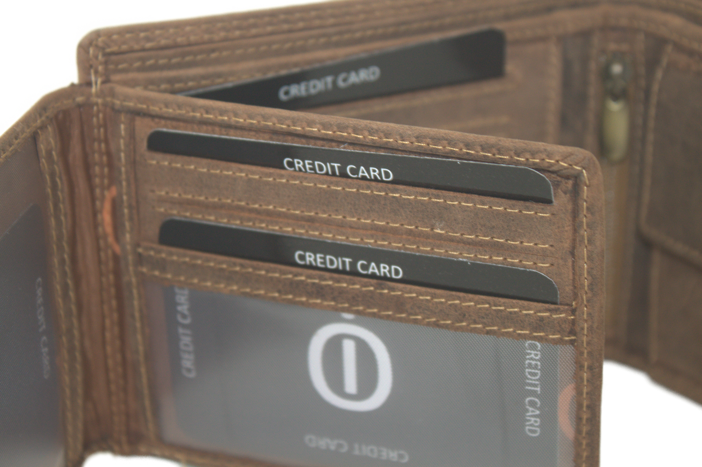 OI Heren billfold laag 11 pasjes / zonder drukker / Hunter / Anti skim 114H