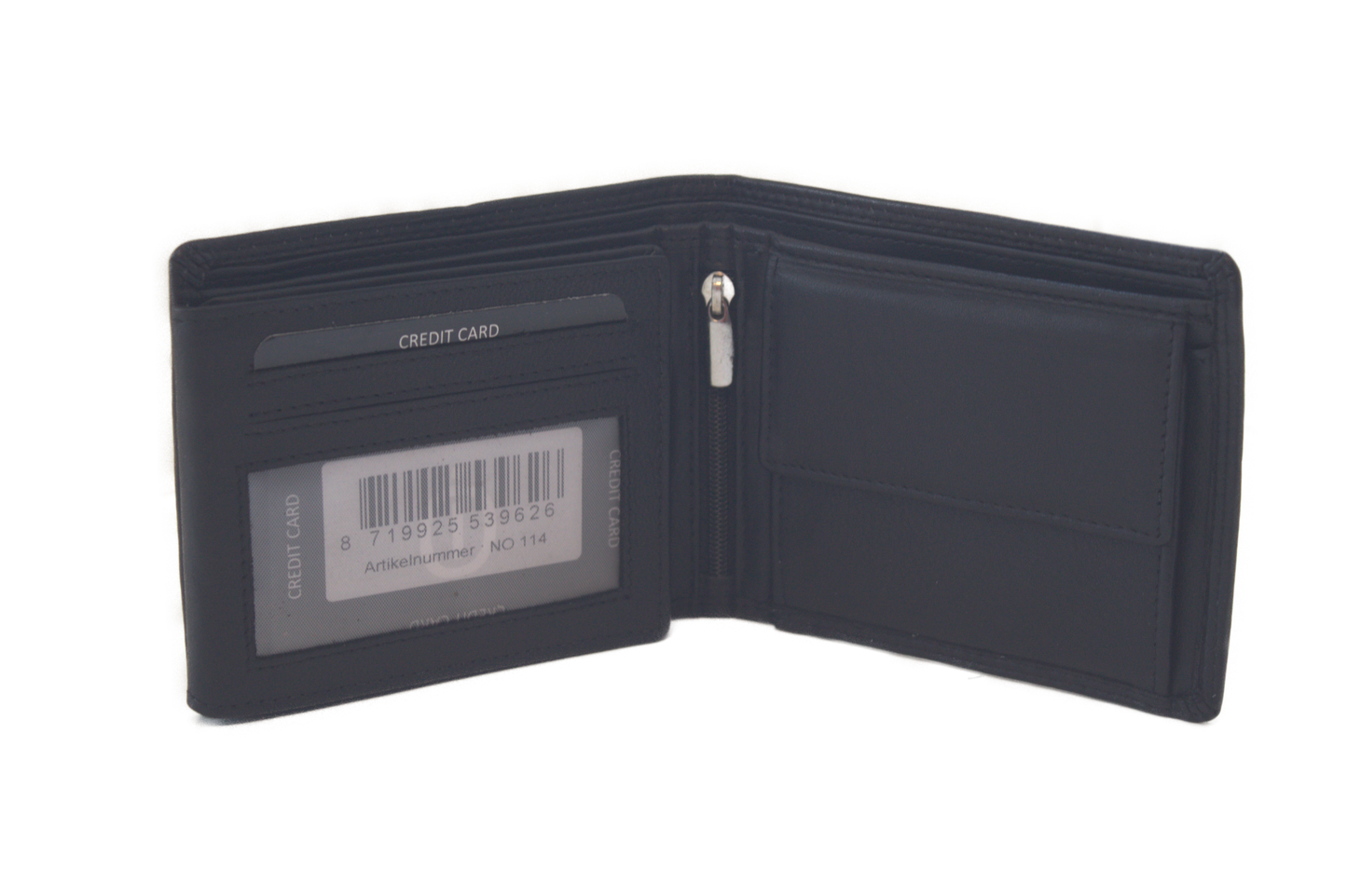 OI Heren billfold laag 11 pasjes / zonder drukker / zwart / Anti skim 114