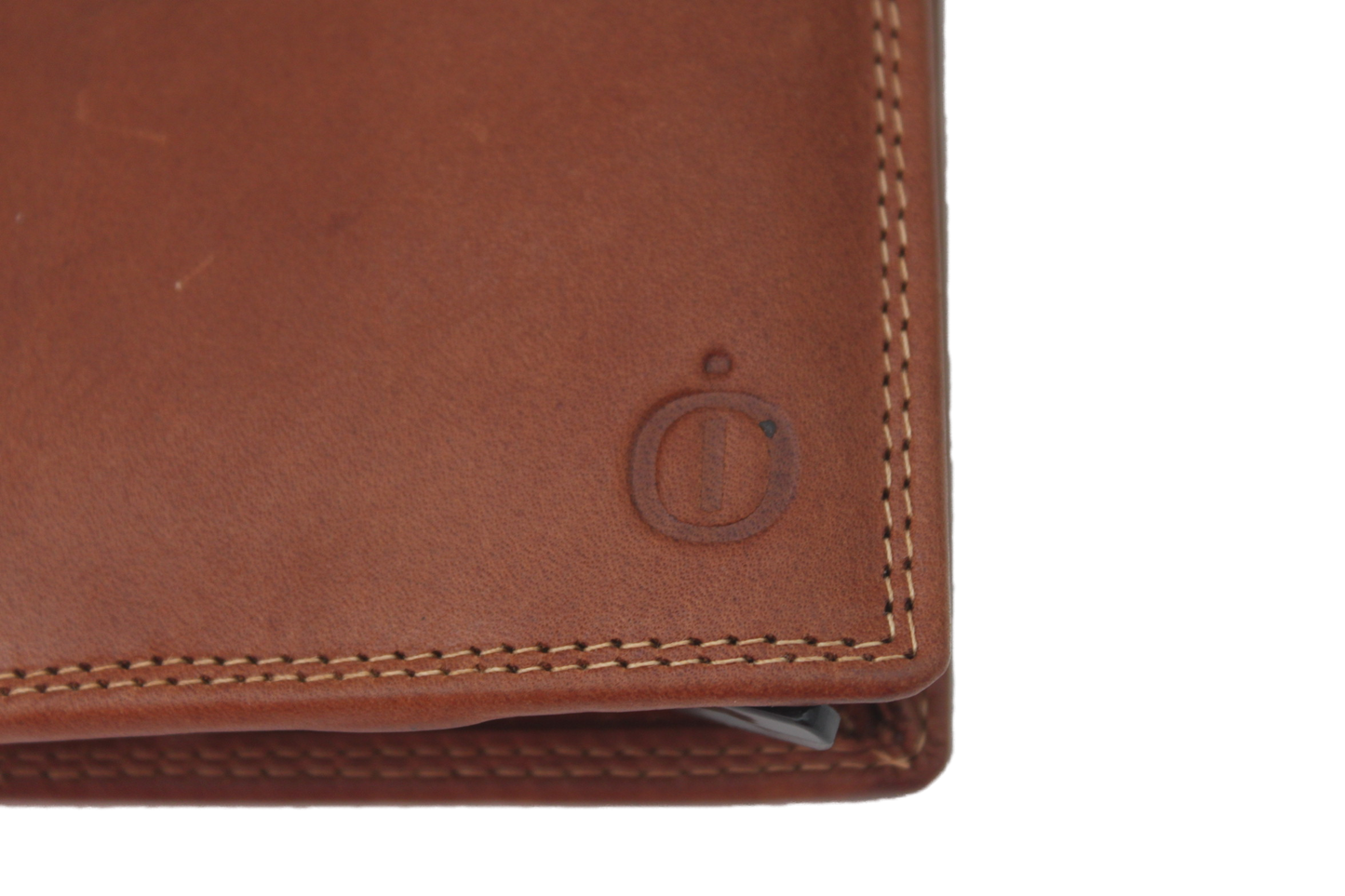 OI Billfold met cardprotector/ kaarthouder/ groot / camel cognac/ anti skim 115VC