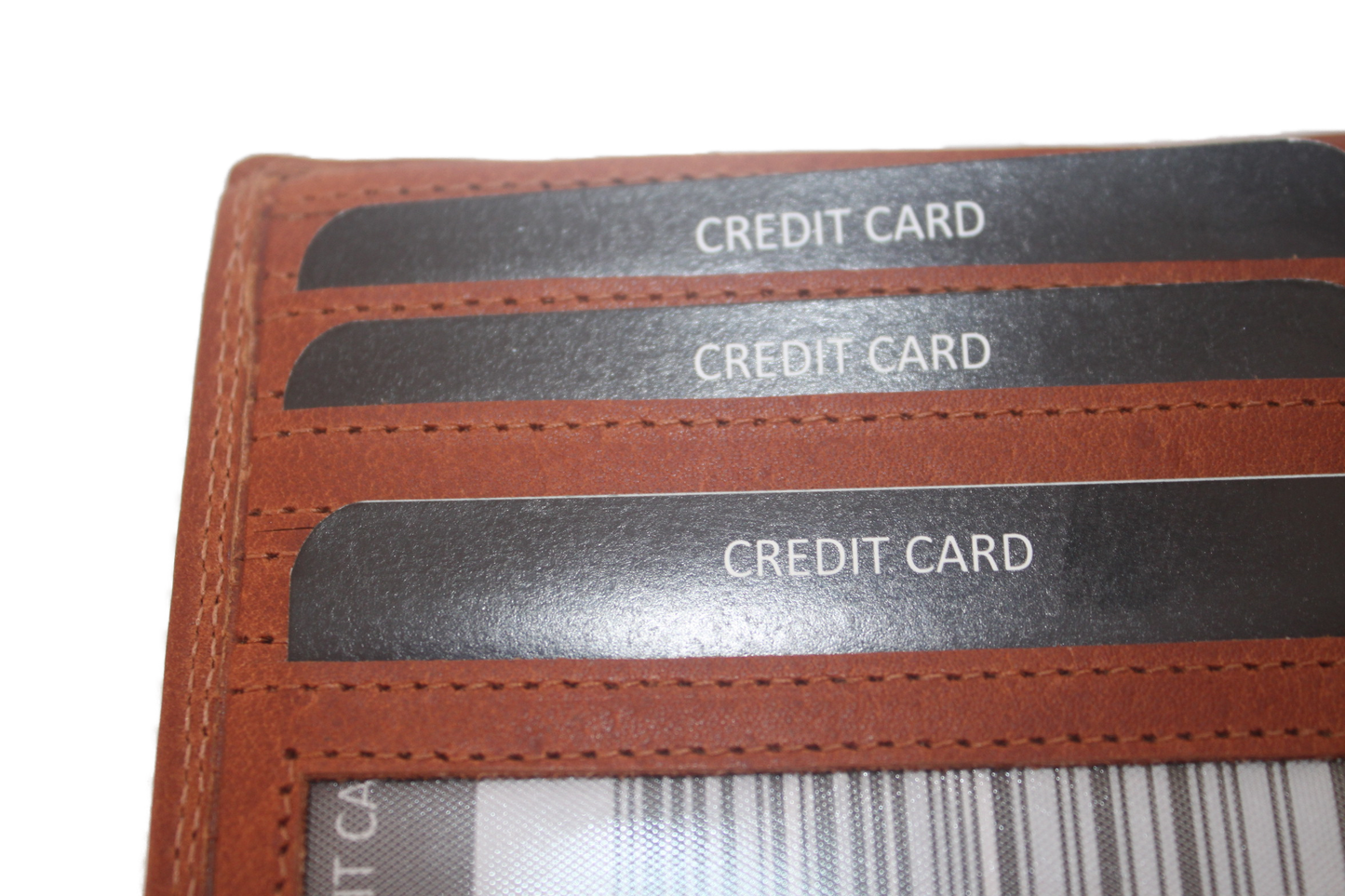 OI Billfold Laag 4 + 4 creditcards / anti skim/ cognac/camel 116VC
