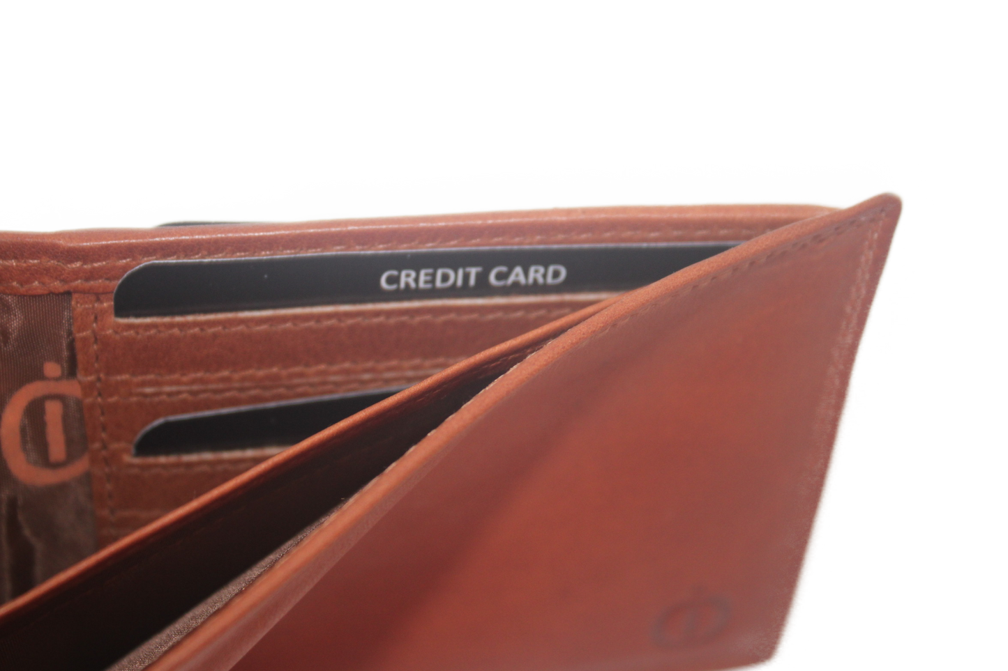 OI Billfold Laag 4 + 4 creditcards / anti skim/ cognac/camel 116VC