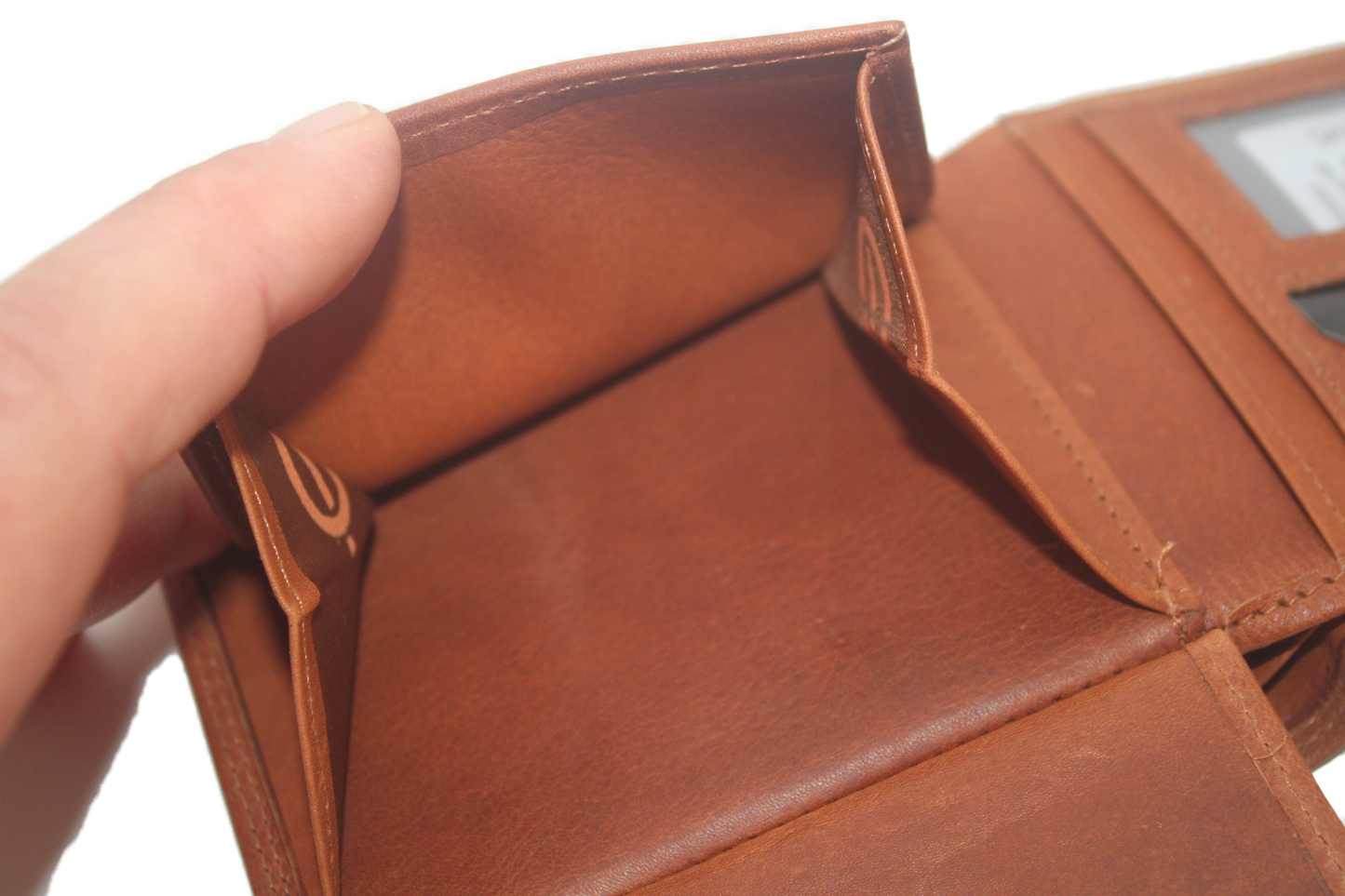 OI Billfold Laag 4 + 4 creditcards / anti skim/ cognac/camel 116VC
