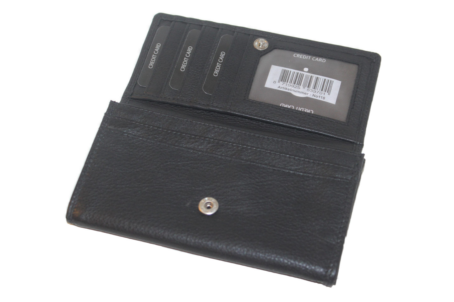 OI Dames overslag portemonnee RFID protected zwart 118