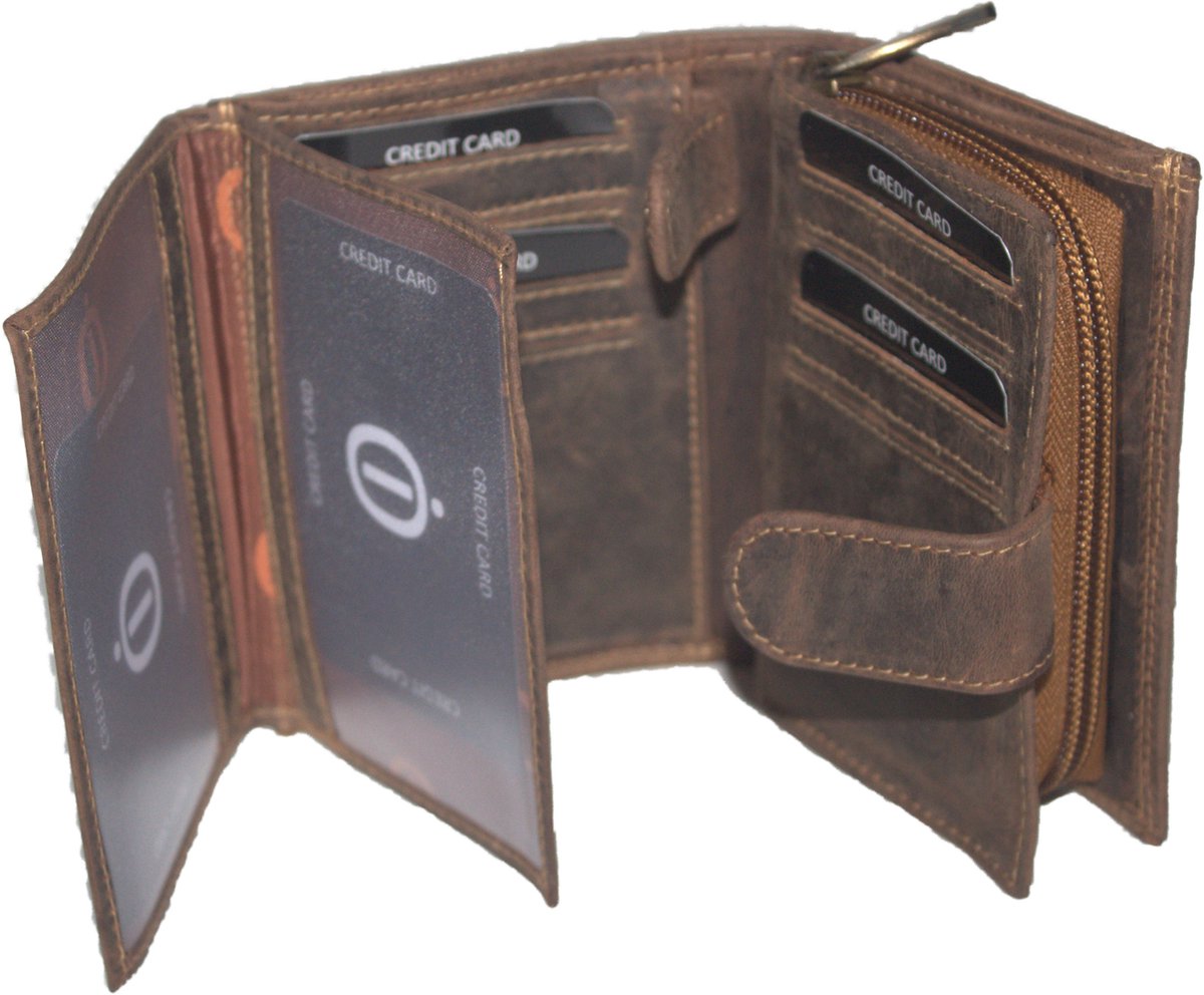 Rits portemonnee uitgebreid model met verborgen / Geheim vak Hunter 152H