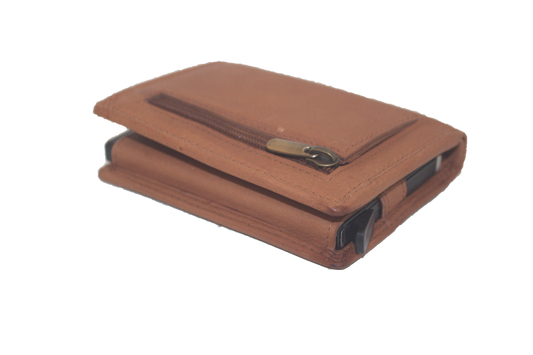 OI Billfold met cardprotector en 3 extra pasjes / anti skim / cognac/camel 145VC
