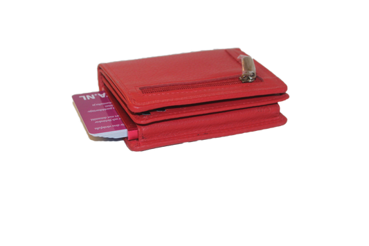 OI Billfold met cardprotector en 9 extra pasjesvakjes Rood/ anti skim 144R