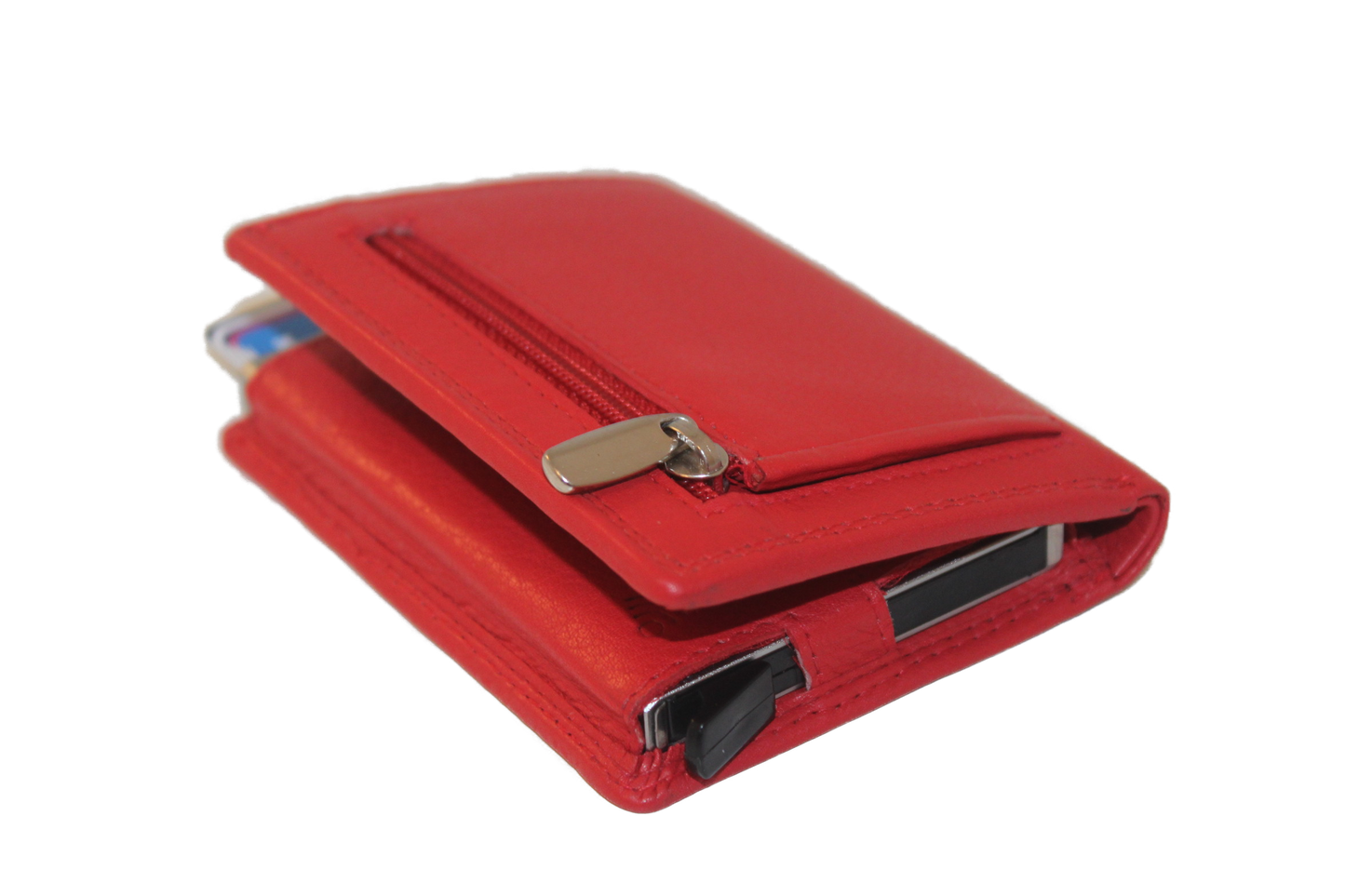 OI Billfold met cardprotector en 3 extra pasjes / anti skim / Rood 145R