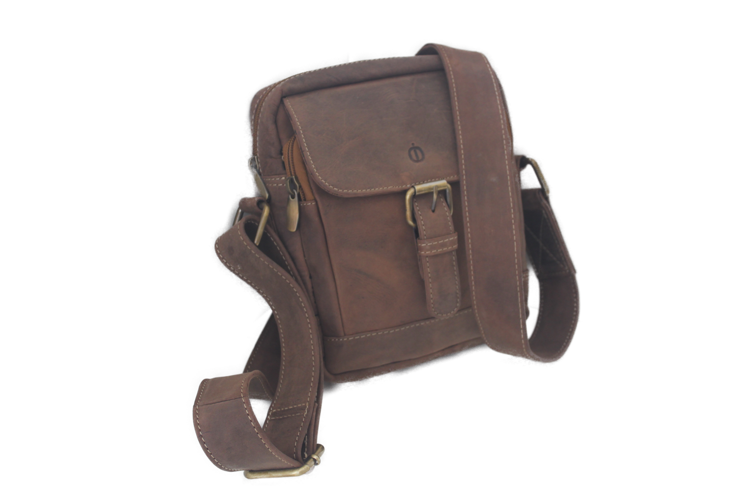 Dames / Heren tas met brede lederen schouderband 451H