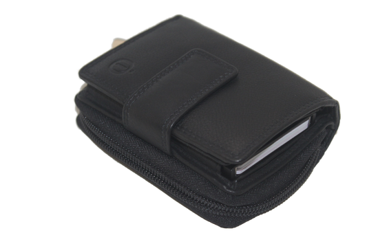 OI Rits portemonnee met cardprotector / anti skim /zwart 147