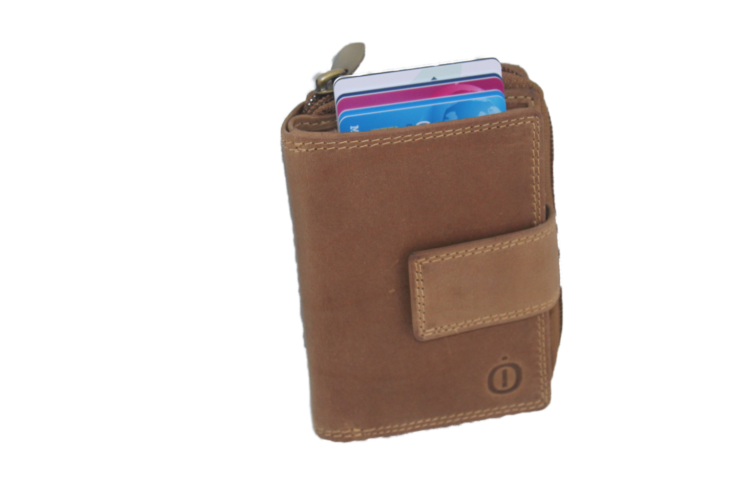 OI Rits portemonnee met cardprotector / anti skim / Hunter bruin 147H