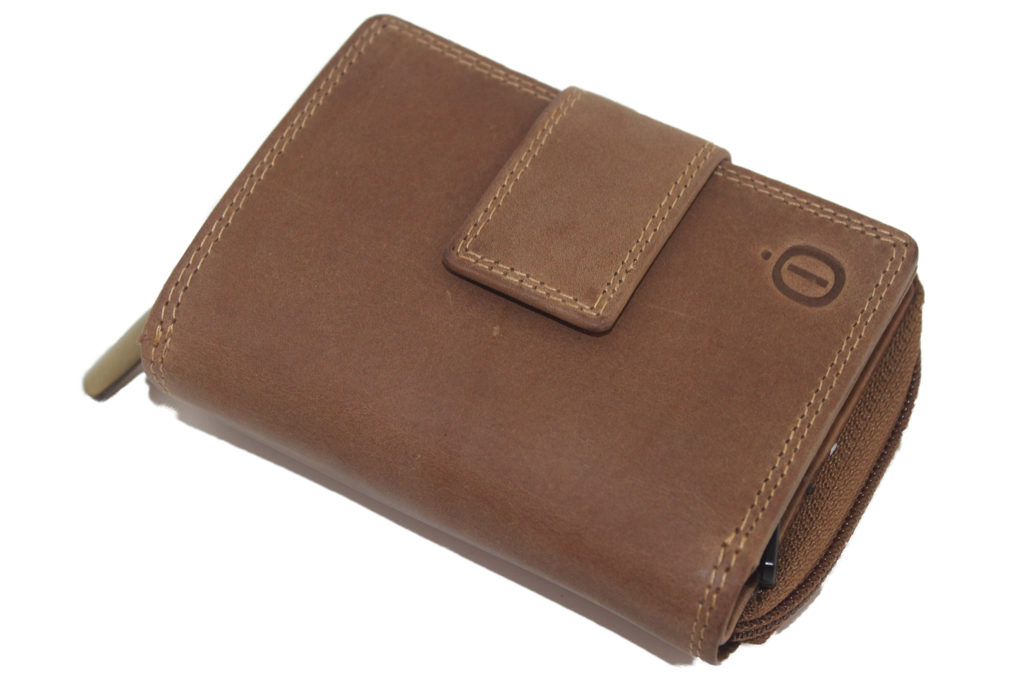 OI Rits portemonnee met cardprotector / anti skim / Hunter bruin 147H