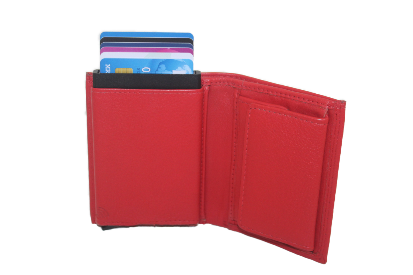 OI Billfold met cardprotector en wiener schachtel / Rood 148R