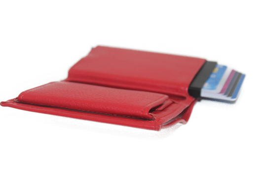 OI Billfold met cardprotector en wiener schachtel / Rood 148R