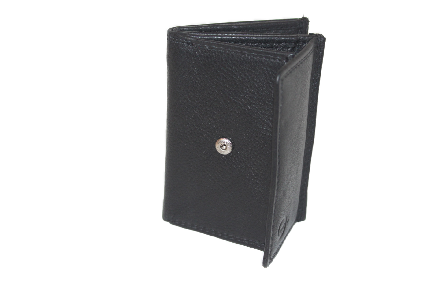 OI Portemonnee Klein / zwart leren beursje / anti skim 150