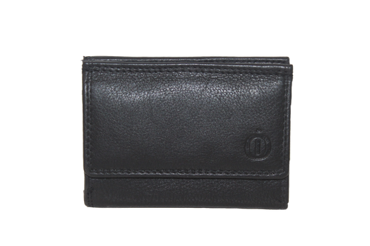 OI Portemonnee Klein / zwart leren beursje / anti skim 150