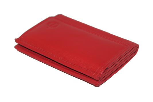 OI Portemonnee Klein / Rood leren beursje / anti skim 150R