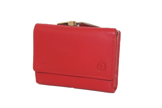 OI Beugelportemonnee / knipbeurs Middel / Rood / Skim veilig 158R