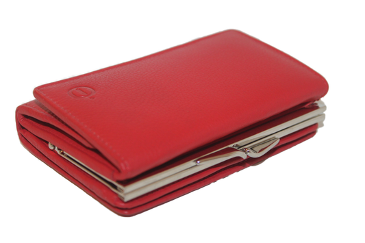 OI Beugelportemonnee/ Knipbeurs/ Groot/ beveiligd tegen skimmen/ Rood 159R