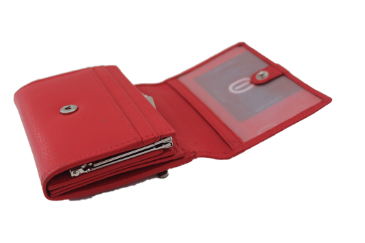 OI Beugelportemonnee/ knipbeurs/ Kort/ anti skim/ rood 160R