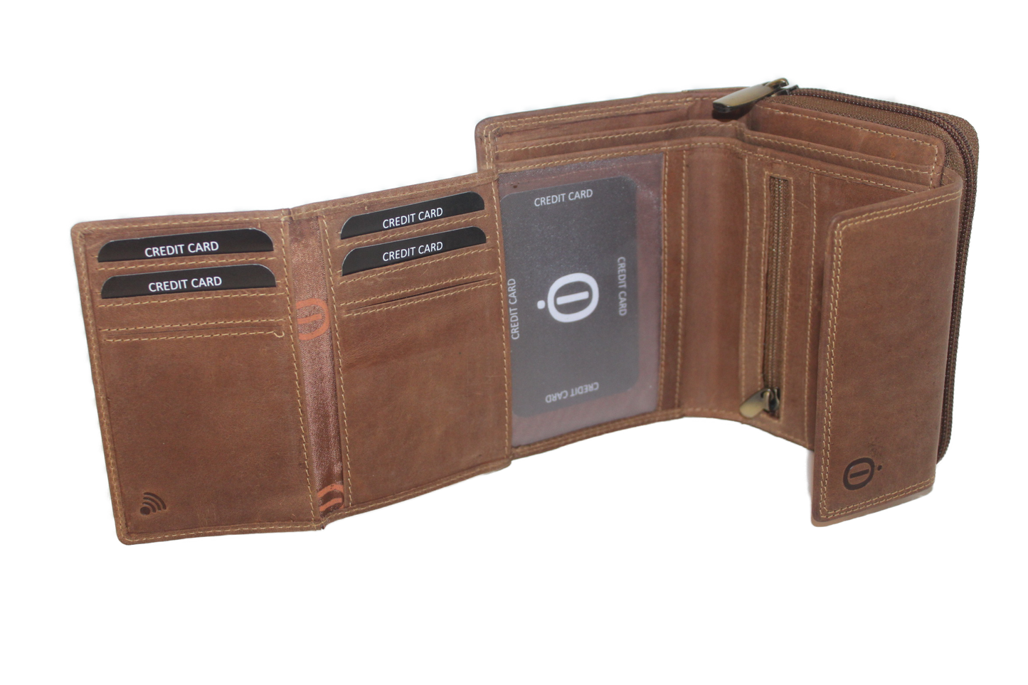 OI Dames Rits portemonnee/ zeer uitgebreid/RFID safe/ Hunter 161H