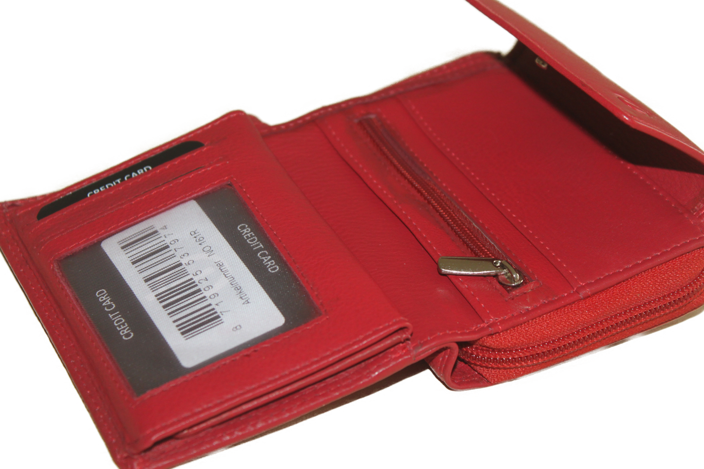 OI Dames Rits portemonnee zeer uitgebreid 161 Rood