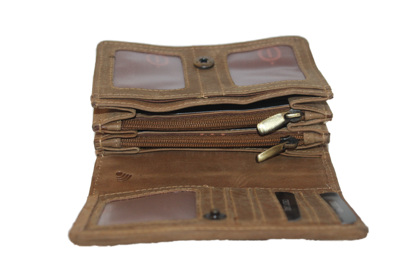 OI Korte europortemonnee met vacht/haar/ Hunter / RFID safe 163H