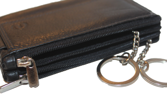 OI Luxe sleutelbeursje / Sleuteletui zwart leder 165