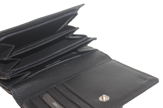 OI overslag portemonnee met rits/ Linkshandig/ skim beveiligd/ zwart 166