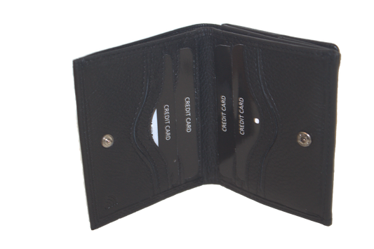 Billfold compact met Wiener schachtel / vierkant muntgeld bakje / anti skim / zwart 168