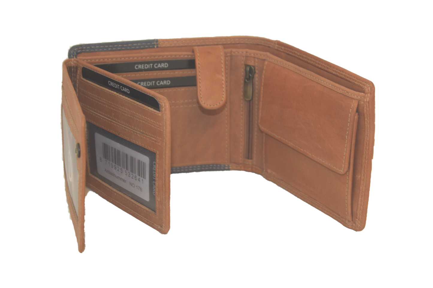 OI Heren billfold laag 11 pasjes / anti skim 176