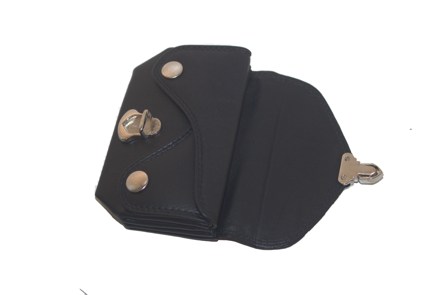 OI Portemonnee oud model met drukkers en schuifslotje/ RFID safe / zwart 178