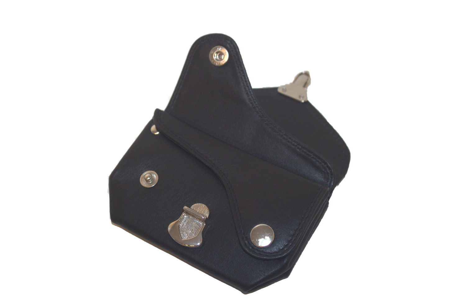 OI Portemonnee oud model met drukkers en schuifslotje/ RFID safe / zwart 178
